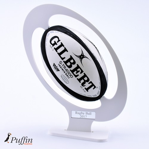 Rugby ball display plinth - ball,