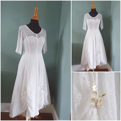 Vintage wedding dress gown - dress,