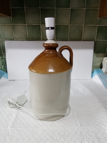 Vintage stoneware flagon - stoneware,