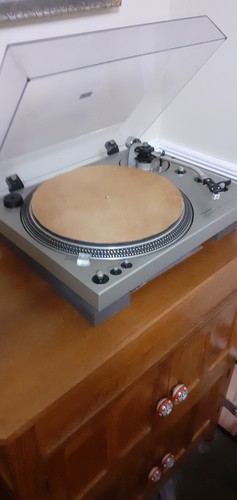 Aged leather turntable mat - ,