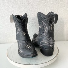 Lane COSSETTE Womens Black Cowboy Bootie 6.5 Western Cowgirl Short Ankle Boots