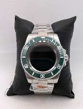 40mm Submariner Style Watch Case Green Bezel & Bracelet fits NH35 NH38 Movements