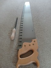 Great American Tooth Hand Saw, 3ft Long, Beach Handle, Crosscut Saw, Tools