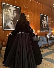 Women Abaya Pearl Bead Kimono