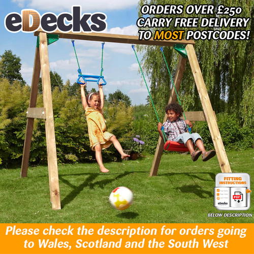 Jungle swing set wooden - jungle,