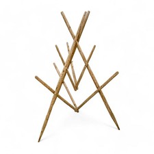 Vintage Rustic Wooden Folding Garden Display Plant Obelisk Stand 145cm