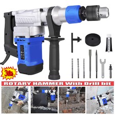 SDS Plus Rotary Hammer Drill 240V 4 FUNCTIONS Chisel Action Breaker & SDS Set UK