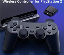 Black Dual Shock Wireless Controller For Sony Playstation 1 & 2 PS1 PS2 Console