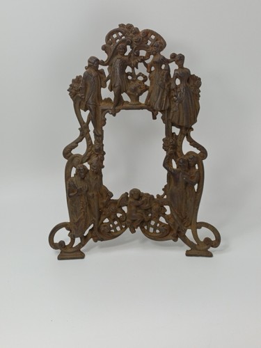 Antique cast iron picture - iron,