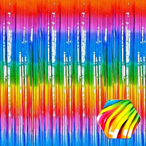 Pcs rainbow foil fringe - pcs,