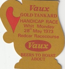 BEER MAT - VAUX BREWERY - GOLD TANKARD HANDICAP - (Cat No 100) - (1973)