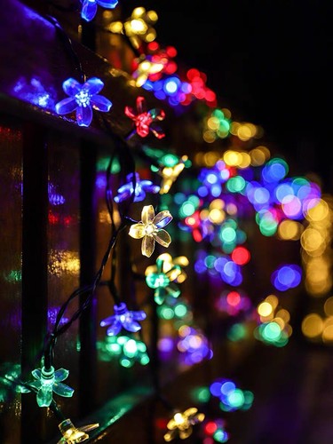 Solar string flower lights - solar,