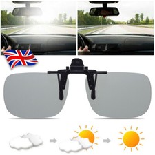 Photochromic Polarised Clip On Flip Sunglasses UV400 Polarized Fishing Driving #