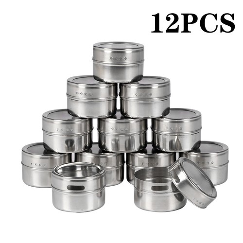 12pcs stainless steel magnetic - stainless,