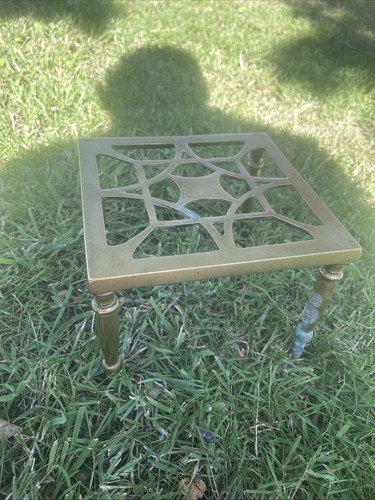 Vintage solid brass trivet - vintage,