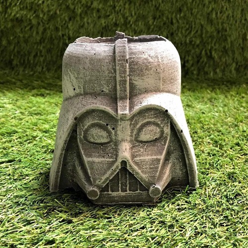 Concrete darth vader - darth, planter