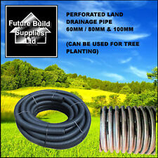 2" 60mm x 25m  3"80mm x 25m & 4" 100mm x 25m Perforated Land Drain Drainage Pipe