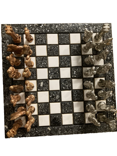 Vintage marble chess - chess, board