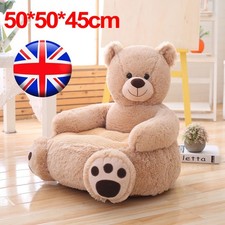 Child Kids Plush Sofa Seat Brown Bear Soft Chair Toddlers Armchair Cushion Gifts