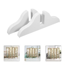  2 Pcs Room Divider Display Stand Folding Pvc Partition Screen Holder