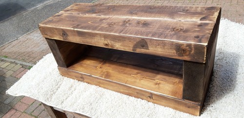 Stand chunky rustic side - tv,