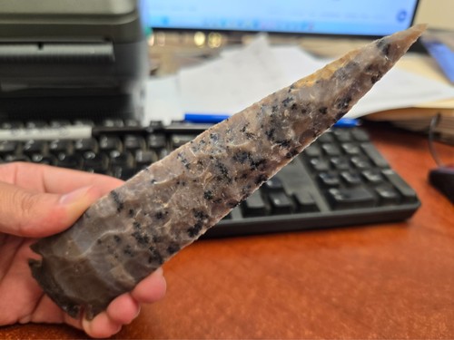 Agate stone spearhead - stone,