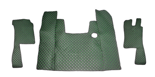 Black with green eco - black, leather