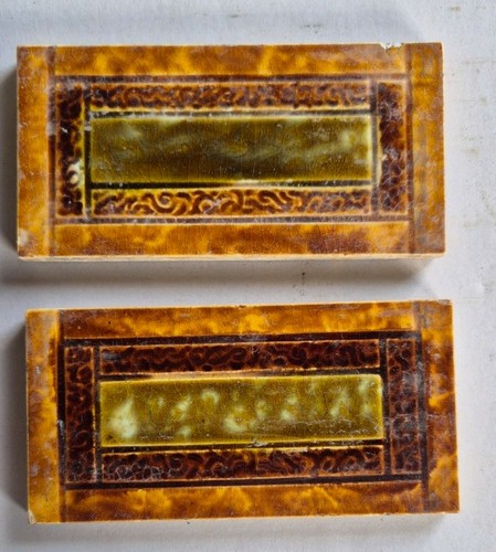 Antique fireplace spacer tiles