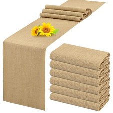 10 Burlap Table Runner Jute Hessian 100% NATURAL Wedding Event Decoration New