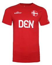 Denmark T Shirt Mens S M L National Football Team Eurovision Flag Top