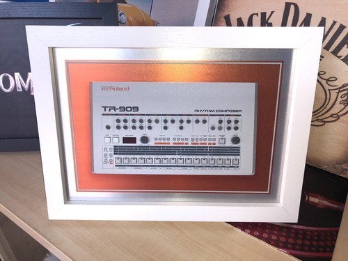 Framed roland 909 drum - roland,