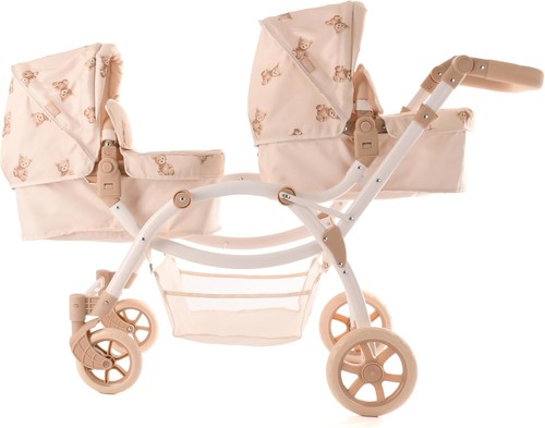 Twin dolls pram adjustable - dolls,