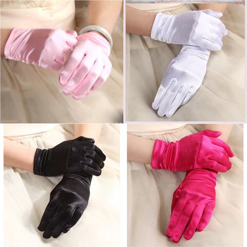 Women short satin glove - women,
