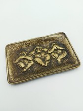 3 Wise Monkeys Brass Dish-See