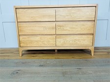DURHAM Natural Oak 6 Drawer Chest, Oak Furnitureland Rrp ££599.99