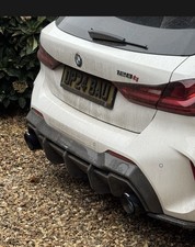 2 x 4.5" BLUE & BLACK CARBON FIBRE AKRAPOVIC EXHAUST TIPS BMW F40 128ti 2019+