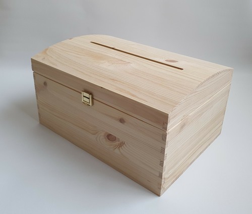 Large plain wood - large, chest