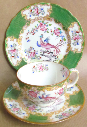 Mintons green cockatrice trio - mintons,