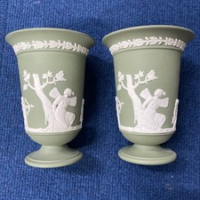2 X Wedgwood Jasperware SAGE