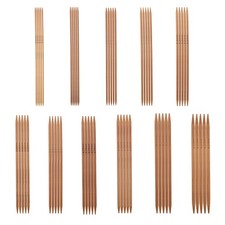 Set Of 11 Bamboo Double Pointed Knitting Needles Set 11 Sizes (5.1in/13cm)