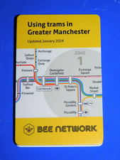 MANCHESTER METROLINK TRAM GUIDE NETWORK ROUTE MAP JANUARY 2024 BEE NETWORK