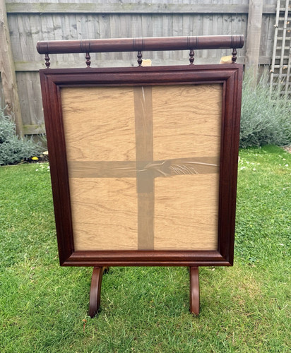 Wooden firescreen for - firescreen, tapestry