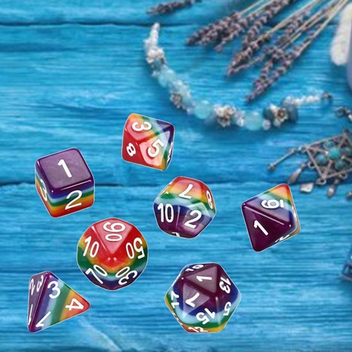 Dice set 7pcs d10 d - dice, d6