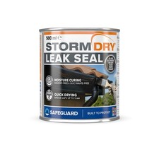 Stormdry Liquid Rubber Leak Sealer 500ml Black Quick-Dry Waterproof Roof Gutters