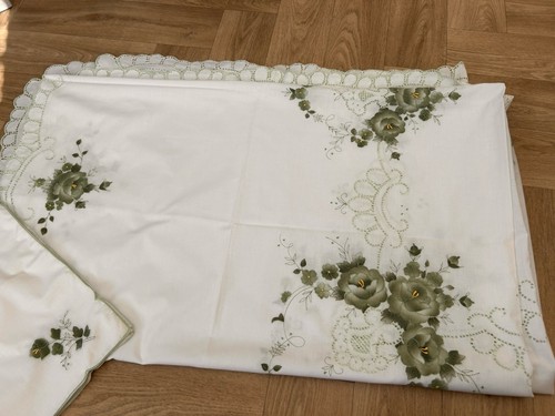 Vintage white and - sage, green