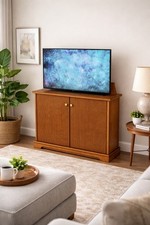 Bespoke Oak Reeded TV Lift