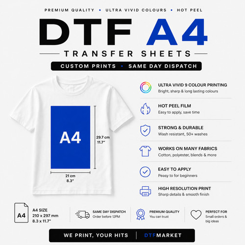 Premium dtf transfer custom - a4,