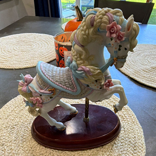Porcelain carousel horse - carousel,