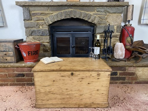 Old antique pine chest - antique,