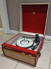 Vintage 1960s Red Lyric Elizabethan Valve Record Player For Spares / Repair